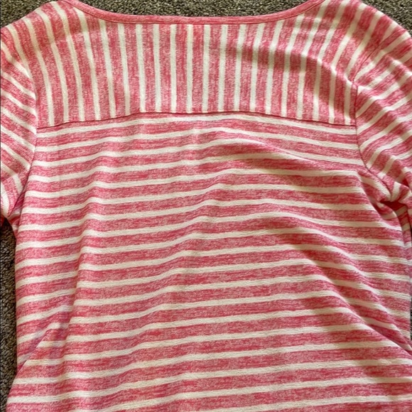 GAP maternity Pink White Striped V-Neck Top small - Picture 4 of 4